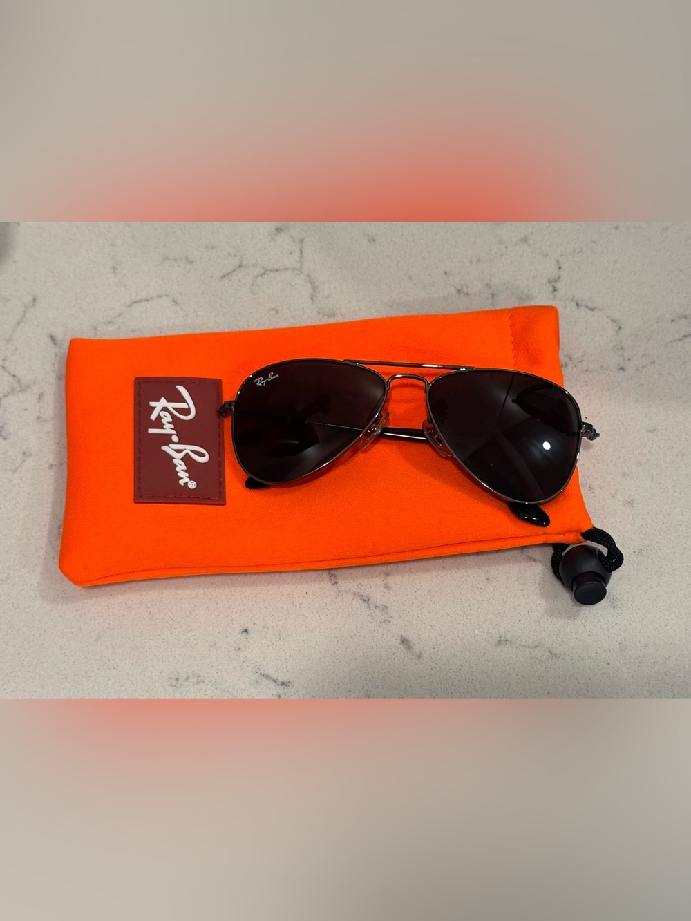 Ray-Ban Aviator Kids Sunglasses with Black Lenses